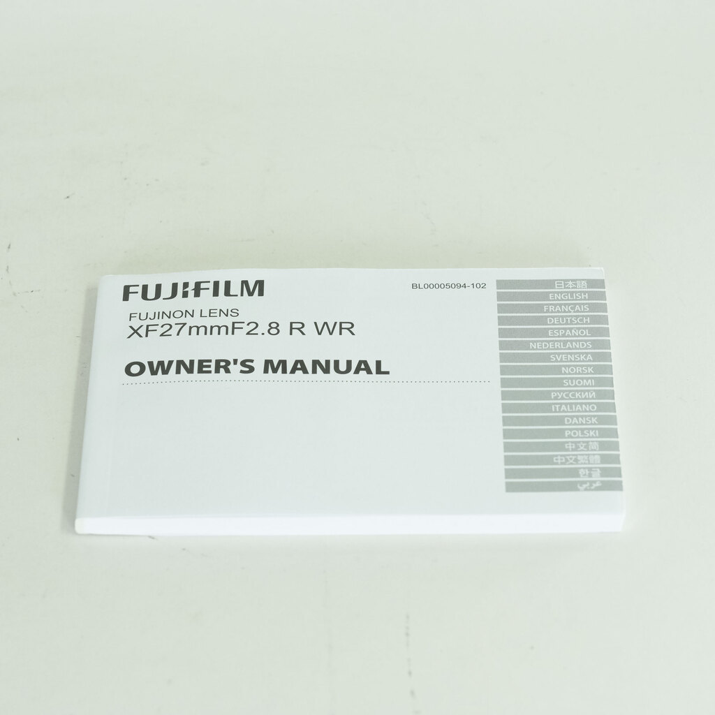 FUJIFILM XF27mmF2.8 R WR
