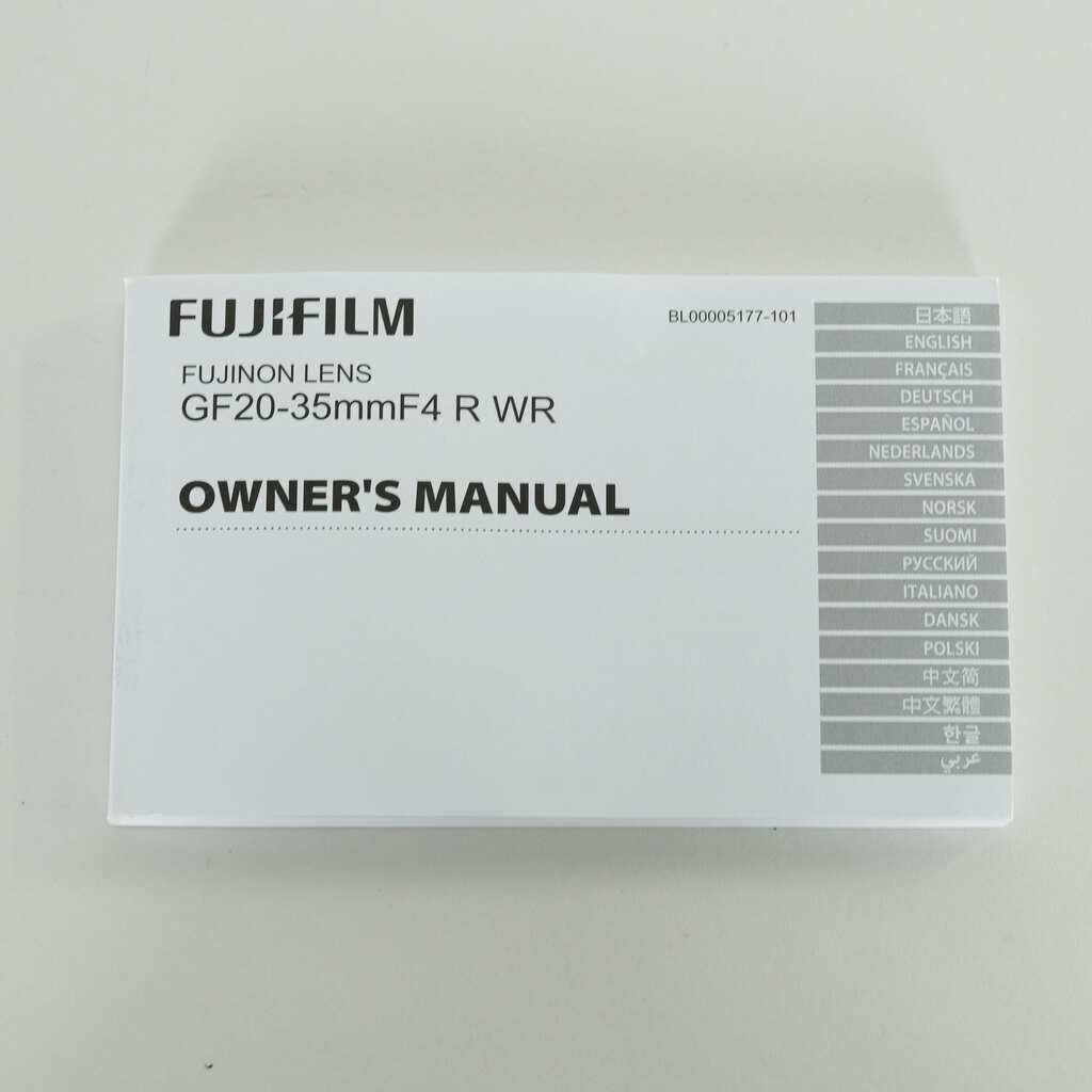 FUJIFUILM GF20-35mmF4 R WR
