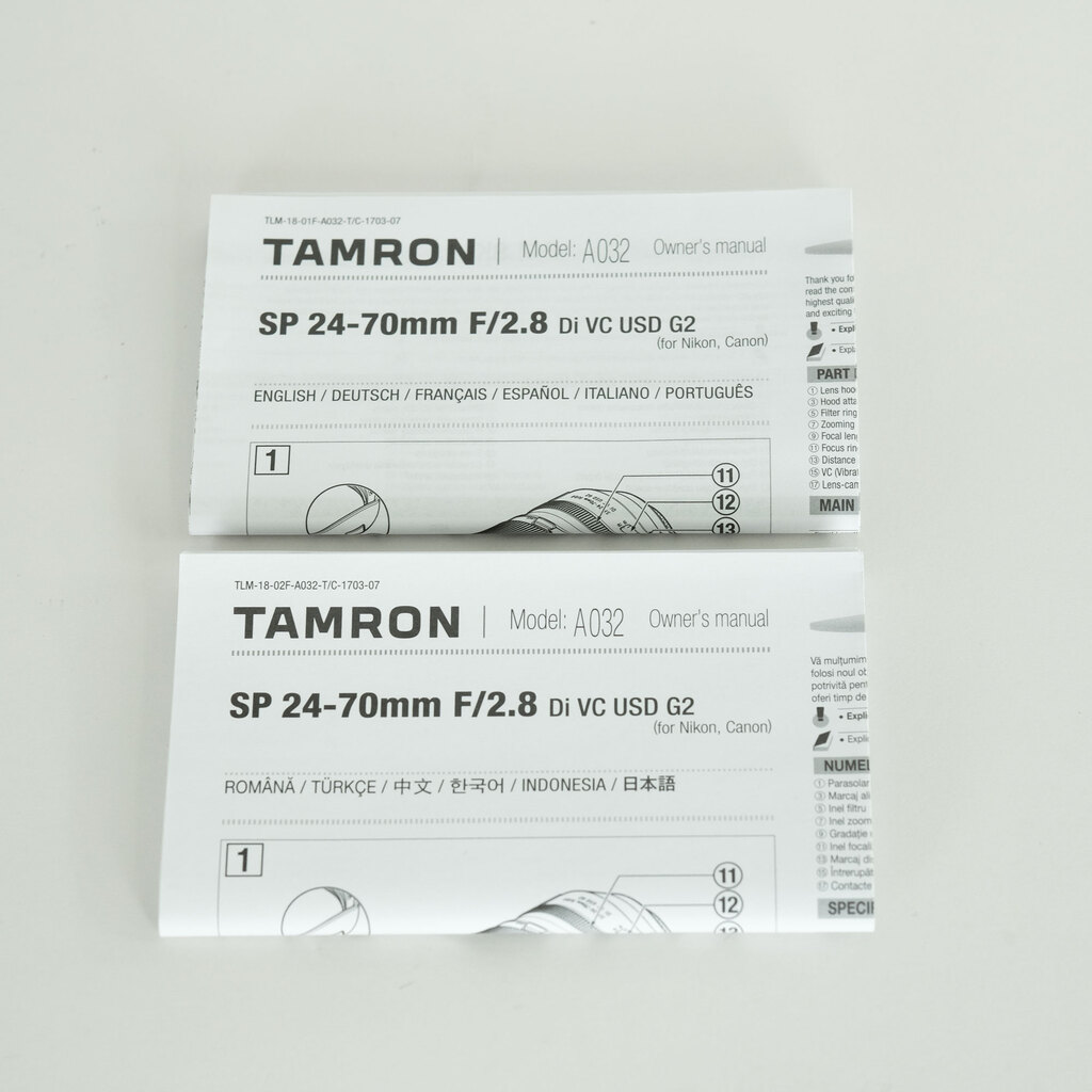 TAMRON SP 24-70mm F/2.8 Di VC USD G2 (Model A032) [ニコン用]