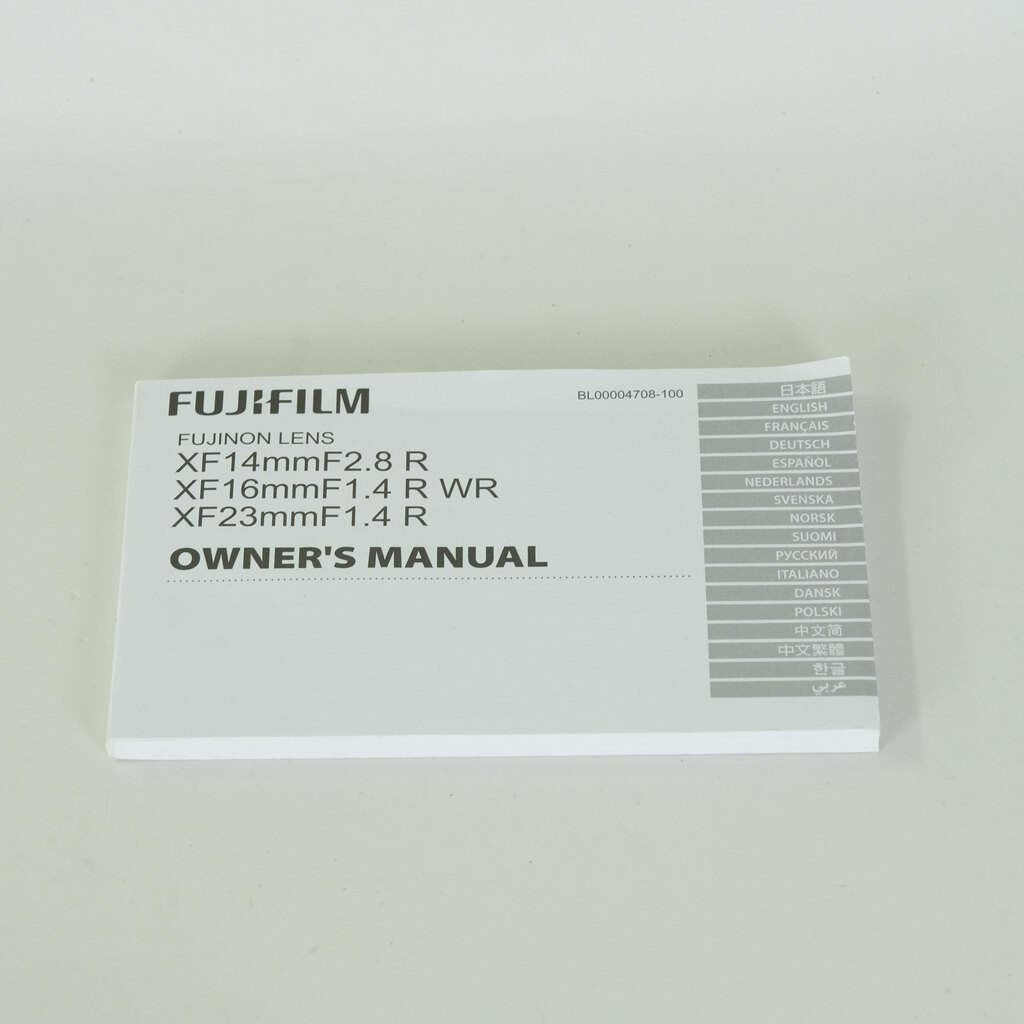 FUJIFILM XF16mmF1.4 R WR
