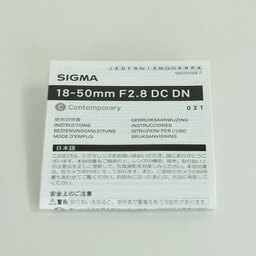 SIGMA 18-50mm F2.8 DC DN｜Contemporary [ソニーE用]