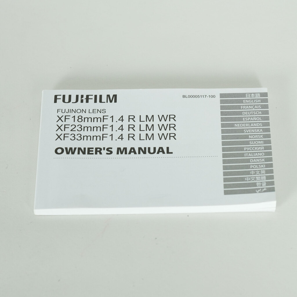 FUJIFILM XF23mmF1.4 R LM WR FUJIFILM XF23mmF1.4 R LM WR
