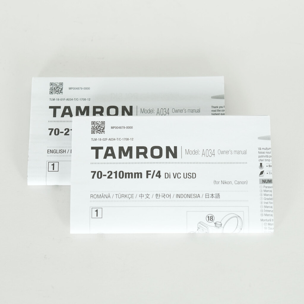 TAMRON 70-210mm F/4 Di VC USD (Model A034) [ニコンF用]