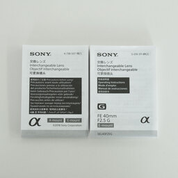 SONY FE 40mm F2.5 G SEL40F25G SONY FE 40mm F2.5 G SEL40F25G