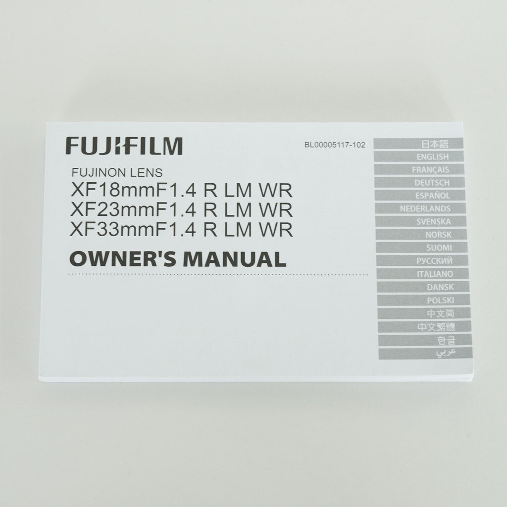FUJIFILM XF23mmF1.4 R LM WR FUJIFILM XF23mmF1.4 R LM WR