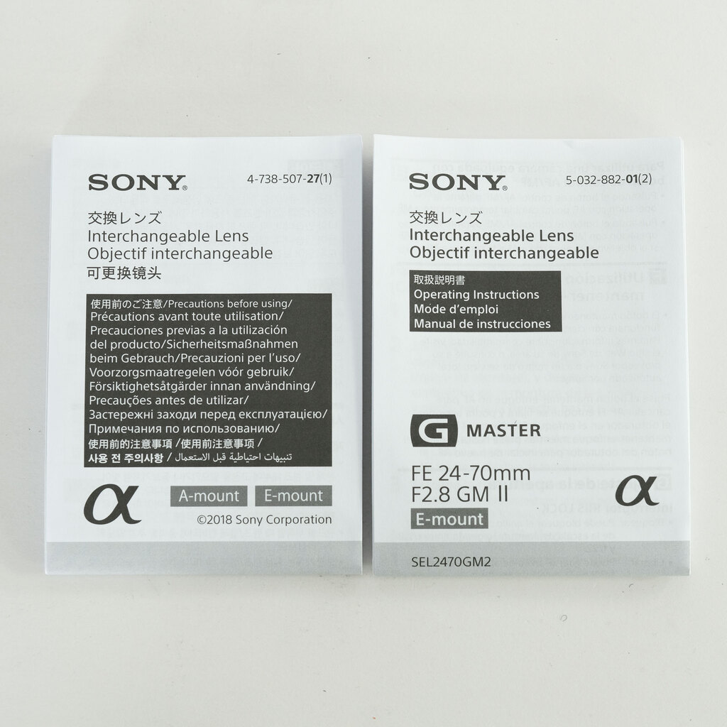 SONY FE 24-70mm F2.8 GM II SEL2470GM2 SONY FE 24-70mm F2.8 GM II SEL2470GM2