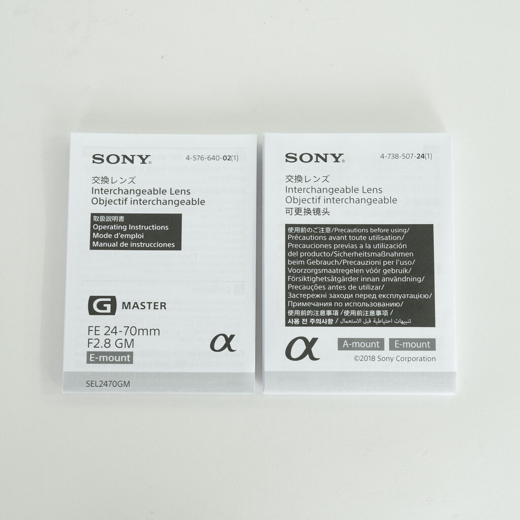 SONY FE 24-70mm F2.8 GM SEL2470GM SONY FE 24-70mm F2.8 GM SEL2470GM