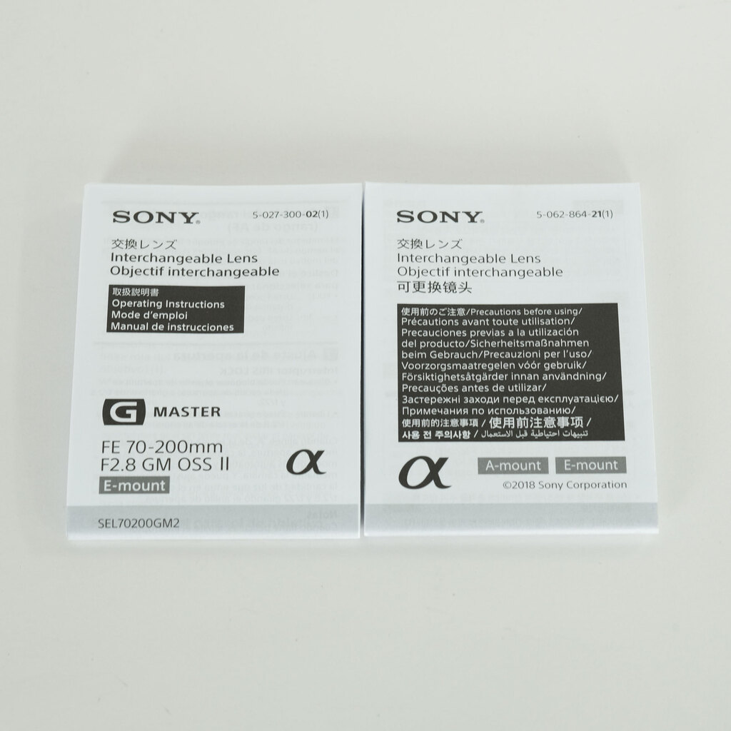 SONY FE 70-200mm F2.8 GM OSS II SEL70200GM2 SONY FE 70-200mm F2.8 GM OSS II SEL70200GM2