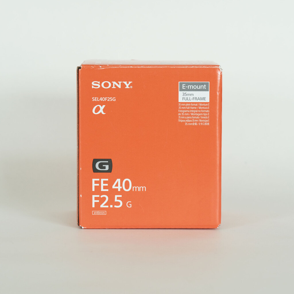 SONY FE 40mm F2.5 G SEL40F25G SONY FE 40mm F2.5 G SEL40F25G