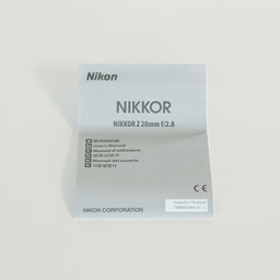 Nikon NIKKOR Z 28mm f/2.8