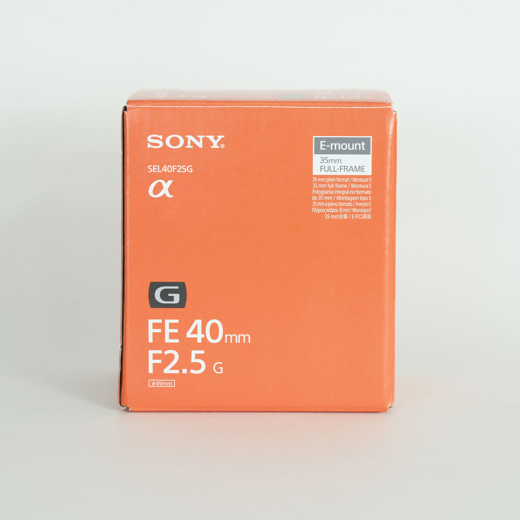 SONY FE 40mm F2.5 G SEL40F25G SONY FE 40mm F2.5 G SEL40F25G