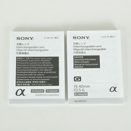 SONY FE 40mm F2.5 G SEL40F25G