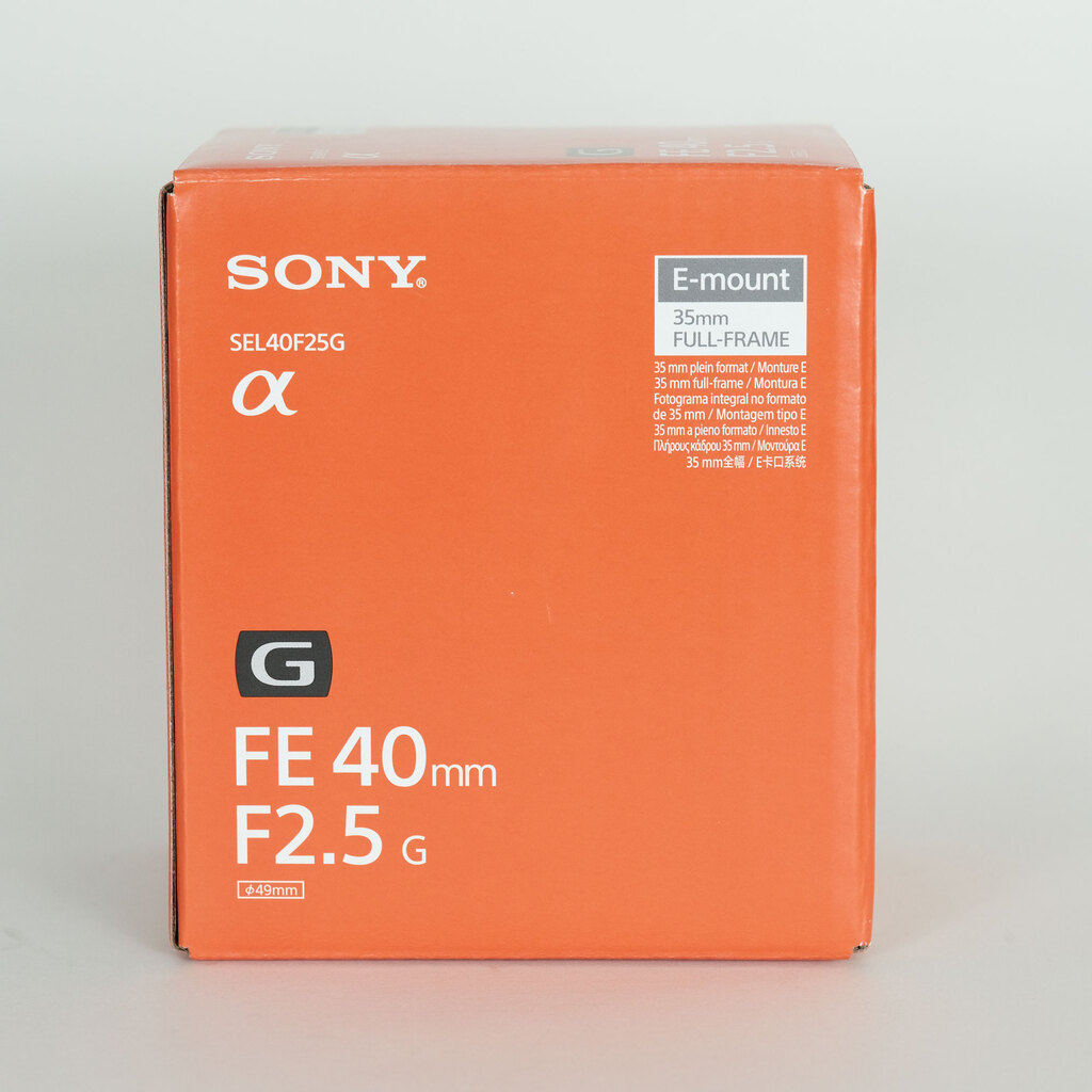 SONY FE 40mm F2.5 G SEL40F25G SONY FE 40mm F2.5 G SEL40F25G