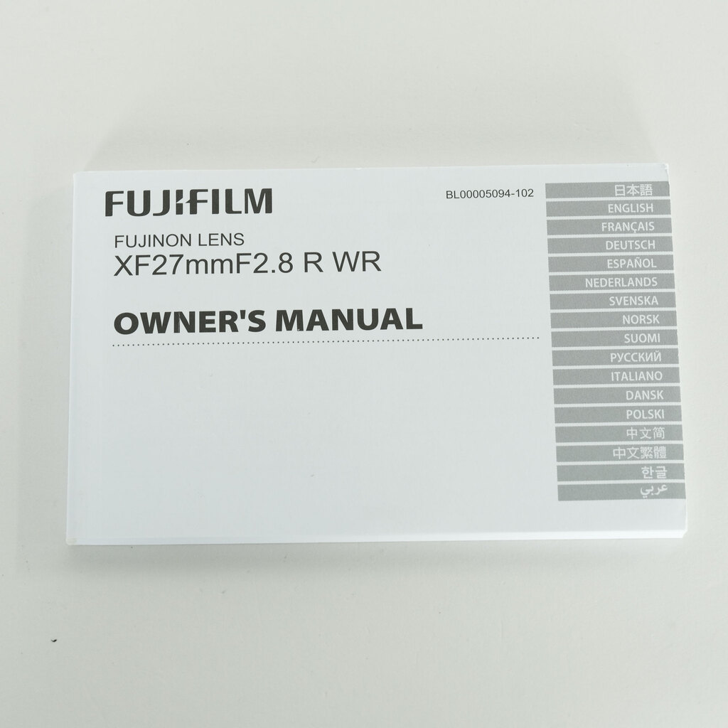 FUJIFILM XF27mmF2.8 R WR