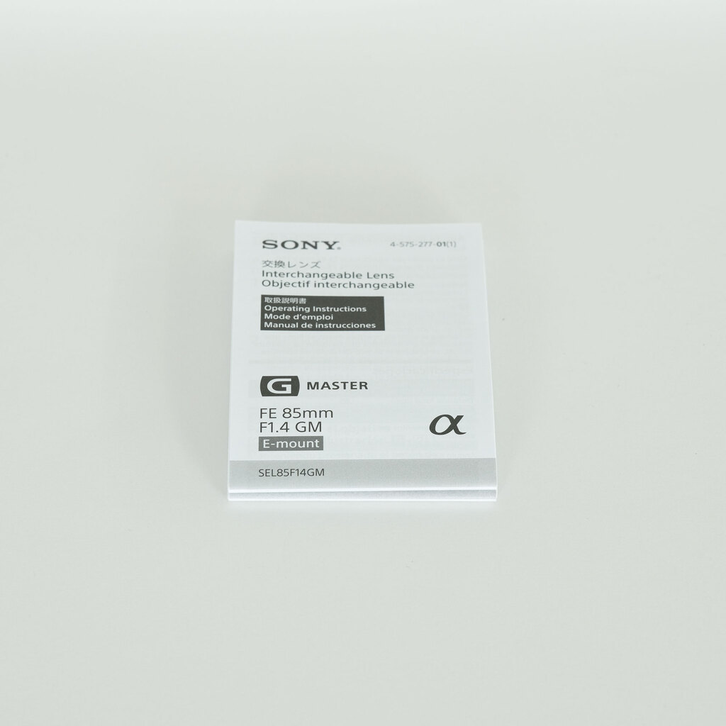 SONY FE 85mm F1.4 GM SEL85F14GM SONY FE 85mm F1.4 GM SEL85F14GM