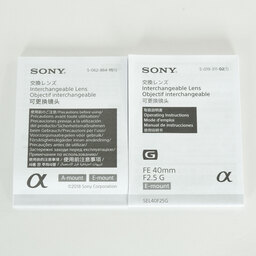 SONY FE 40mm F2.5 G SEL40F25G