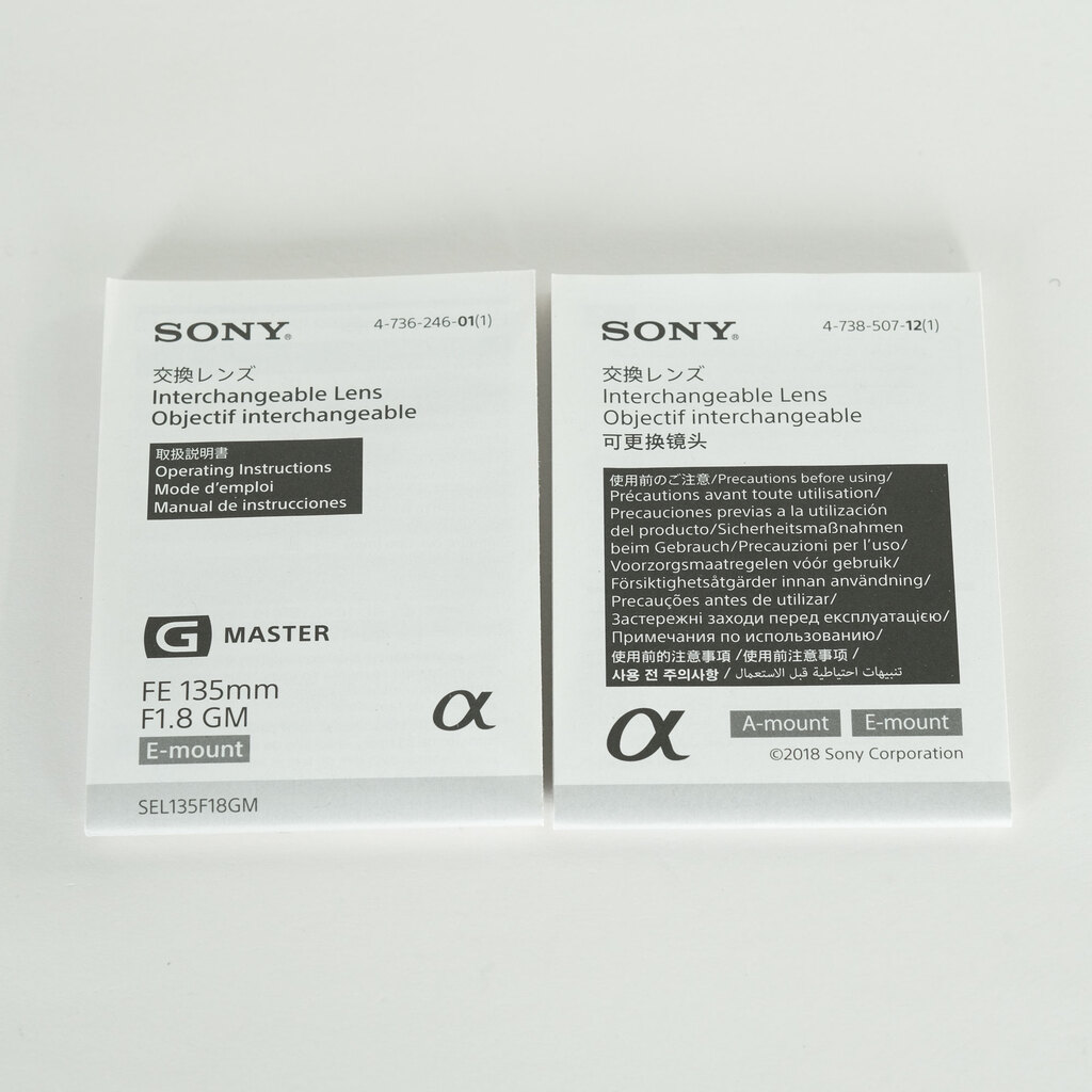 SONY FE 135mm F1.8 GM SEL135F18GM SONY FE 135mm F1.8 GM SEL135F18GM