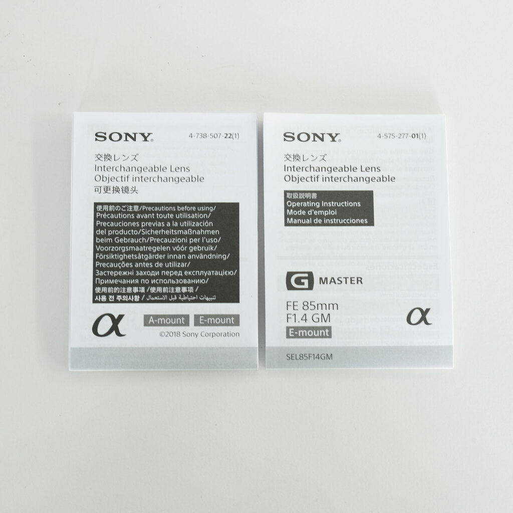 SONY FE 85mm F1.4 GM SEL85F14GM SONY FE 85mm F1.4 GM SEL85F14GM