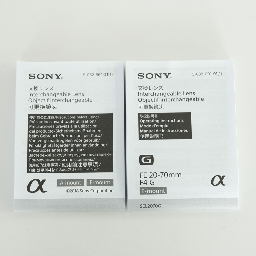 SONY FE 20-70mm F4 G SEL2070G SONY FE 20-70mm F4 G SEL2070G