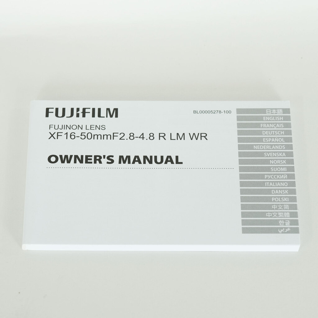 FUJIFILM XF16-50mmF2.8-4.8 R LM WR FUJIFILM XF16-50mmF2.8-4.8 R LM WR