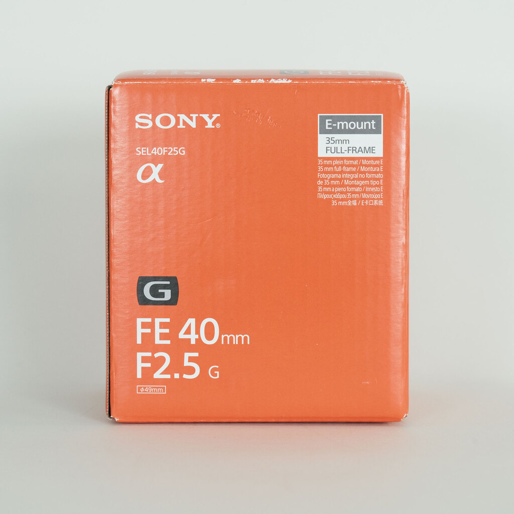 SONY FE 40mm F2.5 G SEL40F25G SONY FE 40mm F2.5 G SEL40F25G