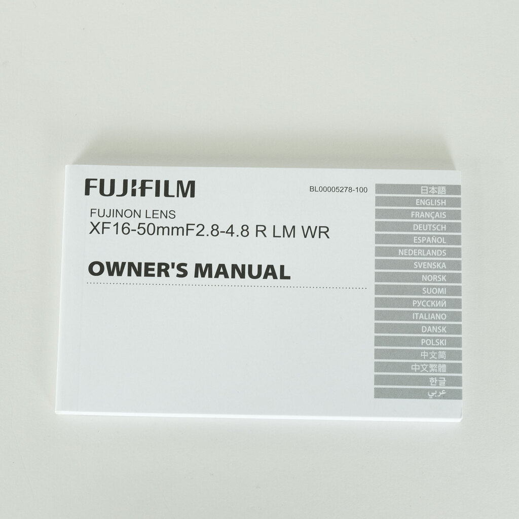 FUJIFILM XF16-50mmF2.8-4.8 R LM WR FUJIFILM XF16-50mmF2.8-4.8 R LM WR