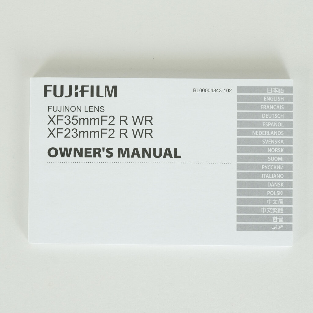 FUJIFILM XF23mmF2 R WR