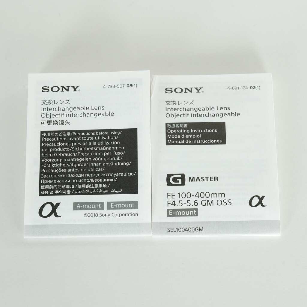 SONY FE 100-400mm F4.5-5.6 GM OSS SEL100400GM SONY FE 100-400mm F4.5-5.6 GM OSS SEL100400GM