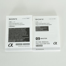 SONY FE 100-400mm F4.5-5.6 GM OSS SEL100400GM SONY FE 100-400mm F4.5-5.6 GM OSS SEL100400GM