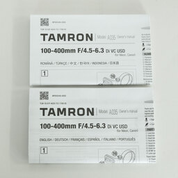 TAMRON 100-400mm F/4.5-6.3 Di VC USD (Model A035) [ニコン用]