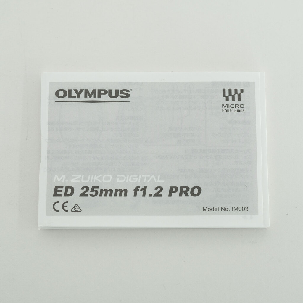 OLYMPUS M.ZUIKO DIGITAL ED 25mm F1.2 PRO OLYMPUS M.ZUIKO DIGITAL ED 25mm F1.2 PRO