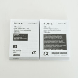 SONY FE 20mm F1.8 G SEL20F18G SONY FE 20mm F1.8 G SEL20F18G