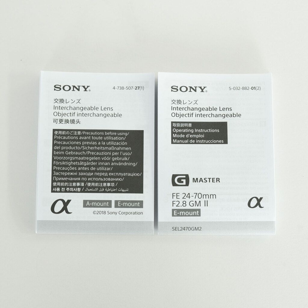 SONY FE 24-70mm F2.8 GM II SEL2470GM2 SONY FE 24-70mm F2.8 GM II SEL2470GM2