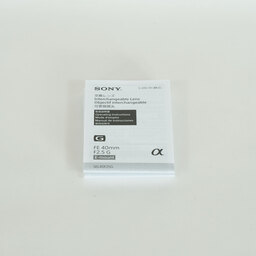 SONY FE 40mm F2.5 G SEL40F25G SONY FE 40mm F2.5 G SEL40F25G