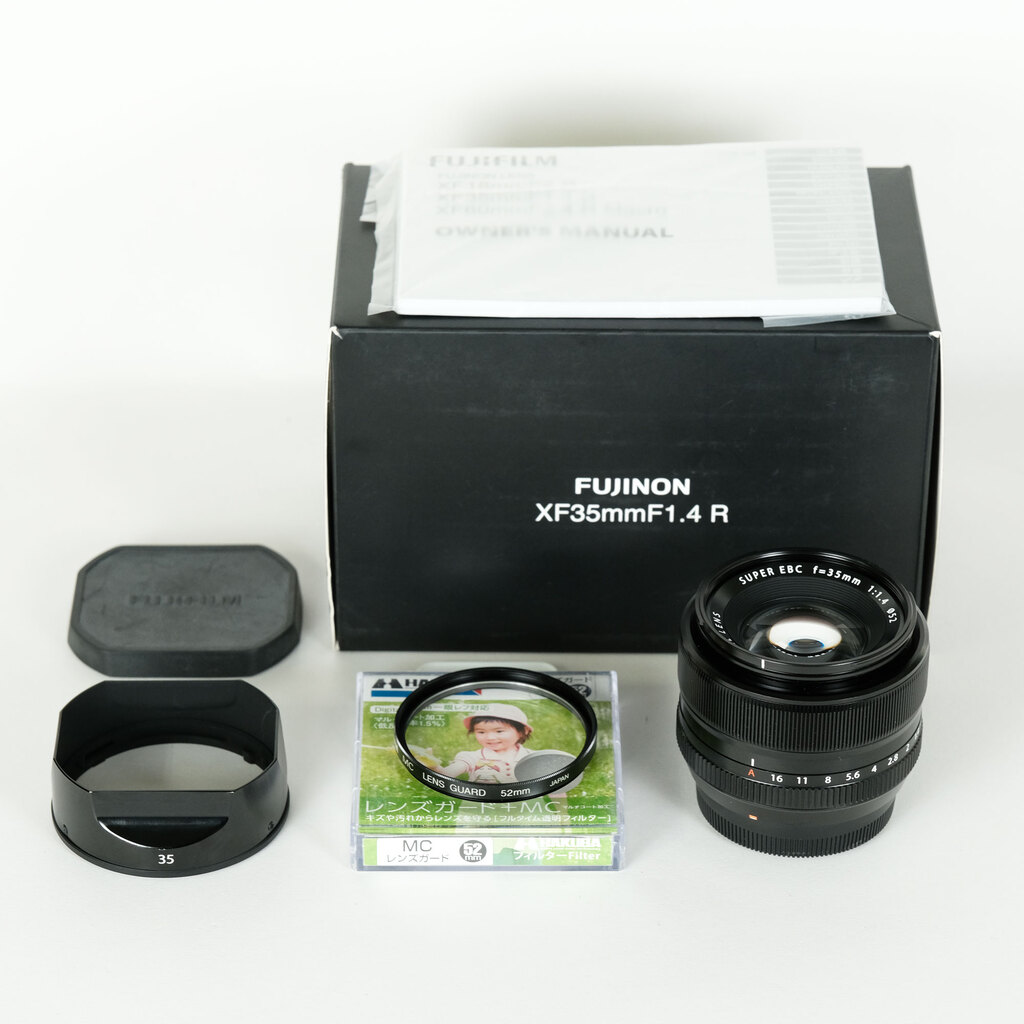 【美品】Fujifilm XF35mmF1.4 R フィルター付き　箱付き 新品)FUJIFILM (フジフイルム) フジノン XF35mm F1.4 R（商品ID