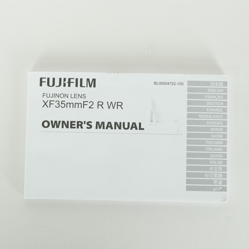 FUJIFILM XF35mmF2 R WR