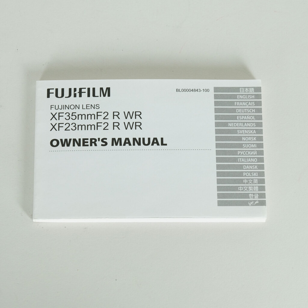 FUJIFILM XF35mmF2 R WR