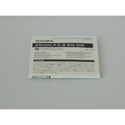 SIGMA 45mm F2.8 DG DN｜Contemporary [ソニーE用]