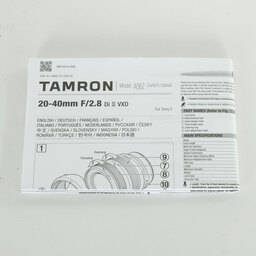 TAMRON 20-40mm F/2.8 Di III VXD(Model A062) [ソニーE用]