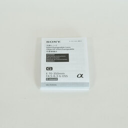 SONY E 70-350mm F4.5-6.3 OSS SEL70350G SONY E 70-350mm F4.5-6.3 OSS SEL70350G