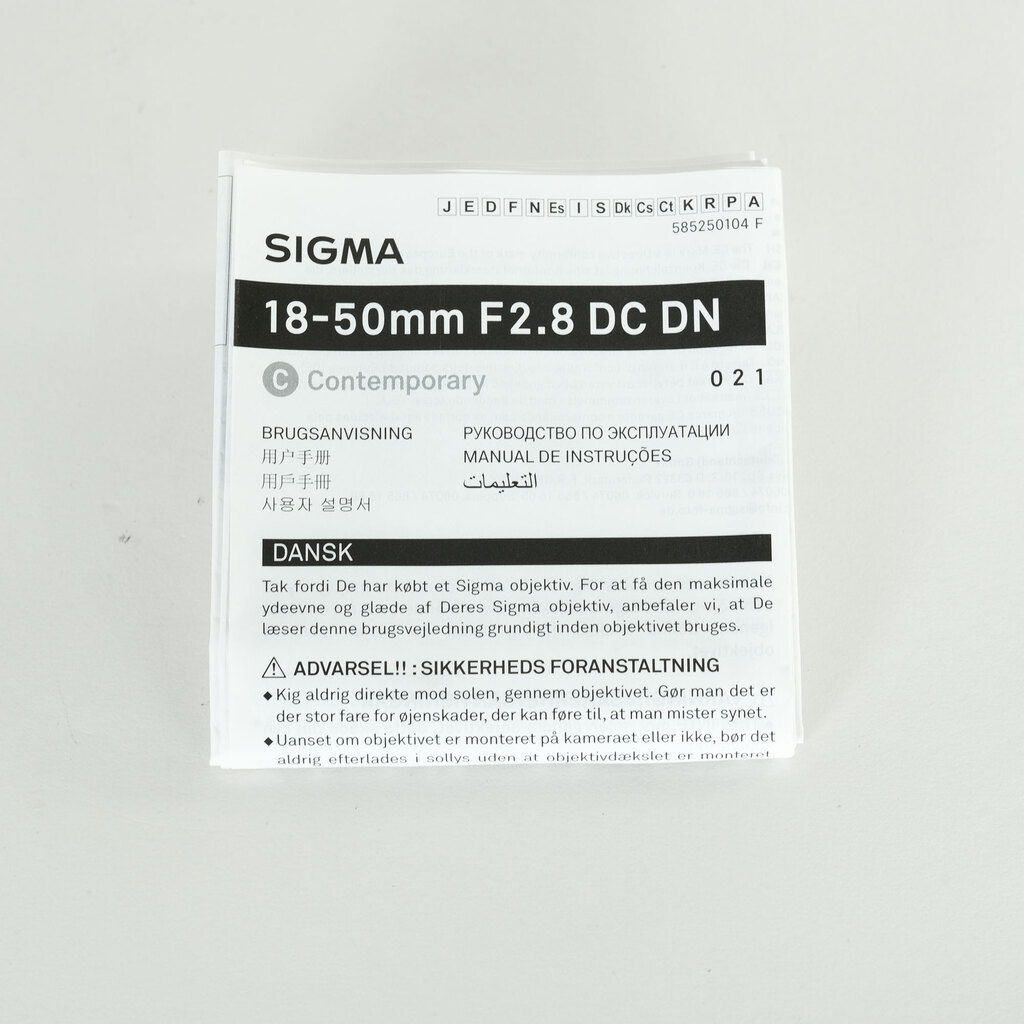 SIGMA 18-50mm F2.8 DC DN｜Contemporary [キヤノンRF用]