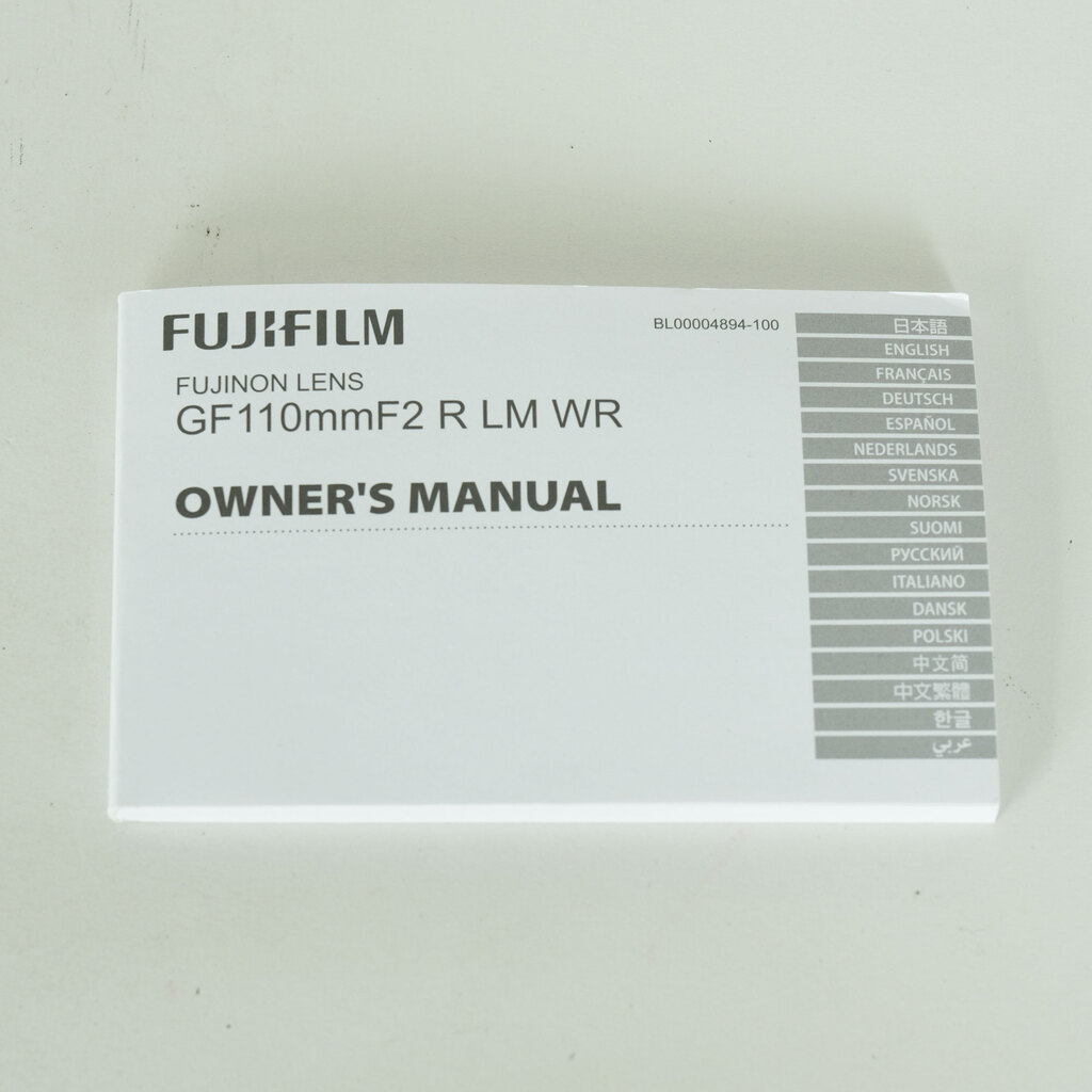 FUJIFILM GF110mmF2 R LM WR FUJIFILM GF110mmF2 R LM WR