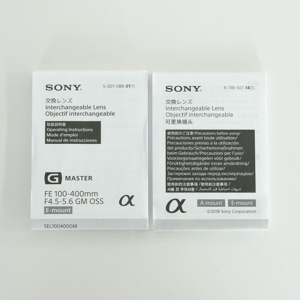 SONY FE 100-400mm F4.5-5.6 GM OSS SEL100400GM SONY FE 100-400mm F4.5-5.6 GM OSS SEL100400GM