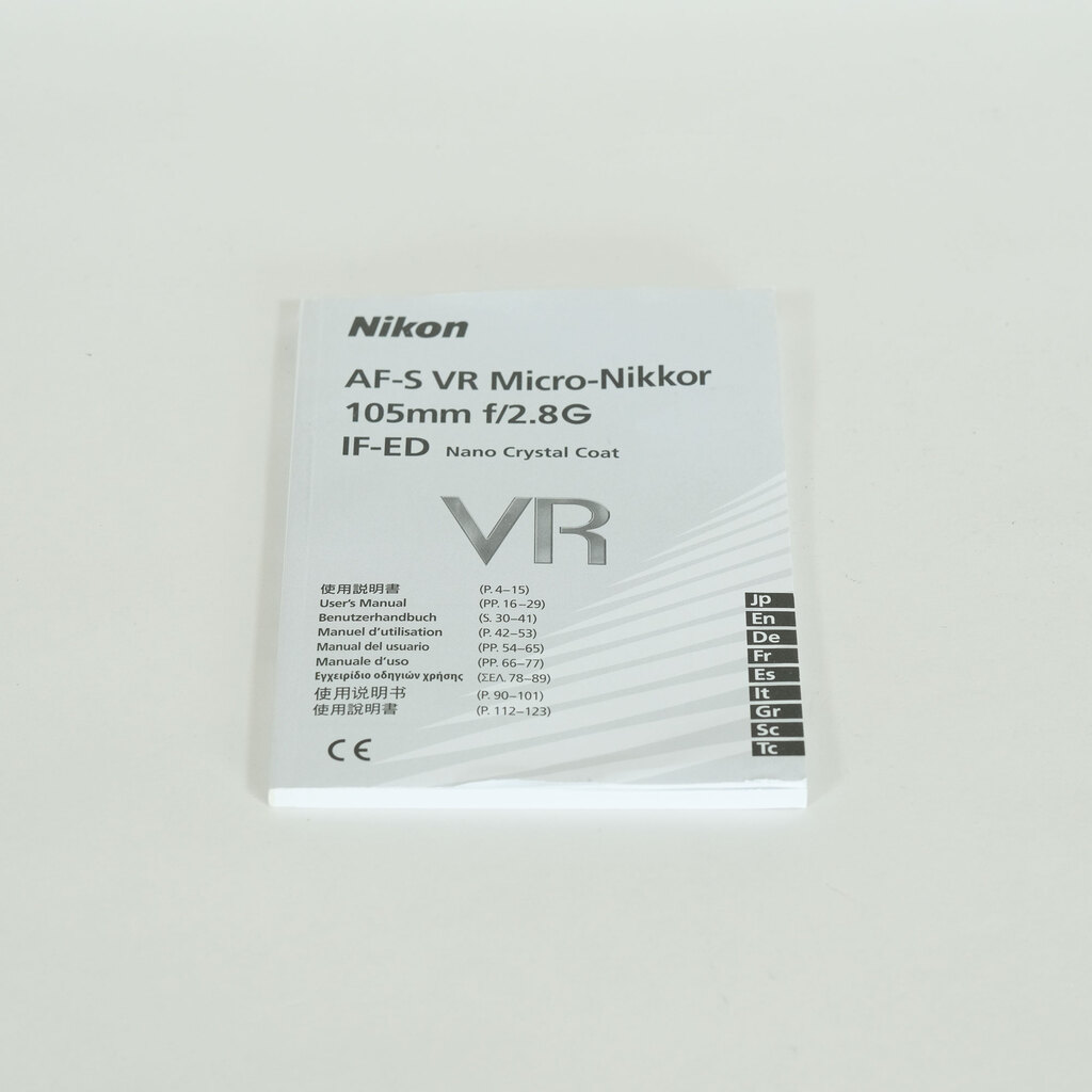 Nikon AF-S VR Micro-Nikkor 105mm f/2.8G IF-ED Nikon AF-S VR Micro-Nikkor 105mm f/2.8G IF-ED