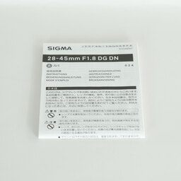 SIGMA 28-45mm F1.8 DG DN｜Art [ソニーE用]