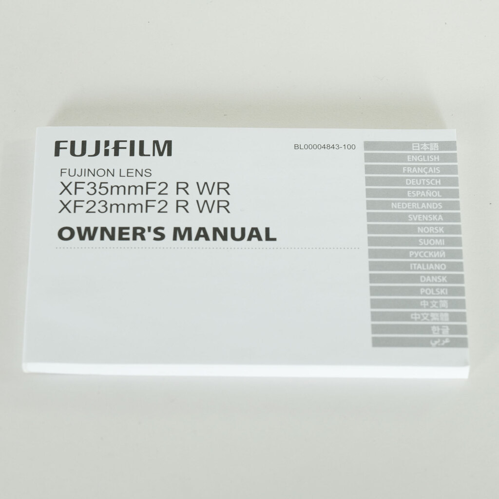 FUJIFILM XF23mmF2 R WR FUJIFILM XF23mmF2 R WR