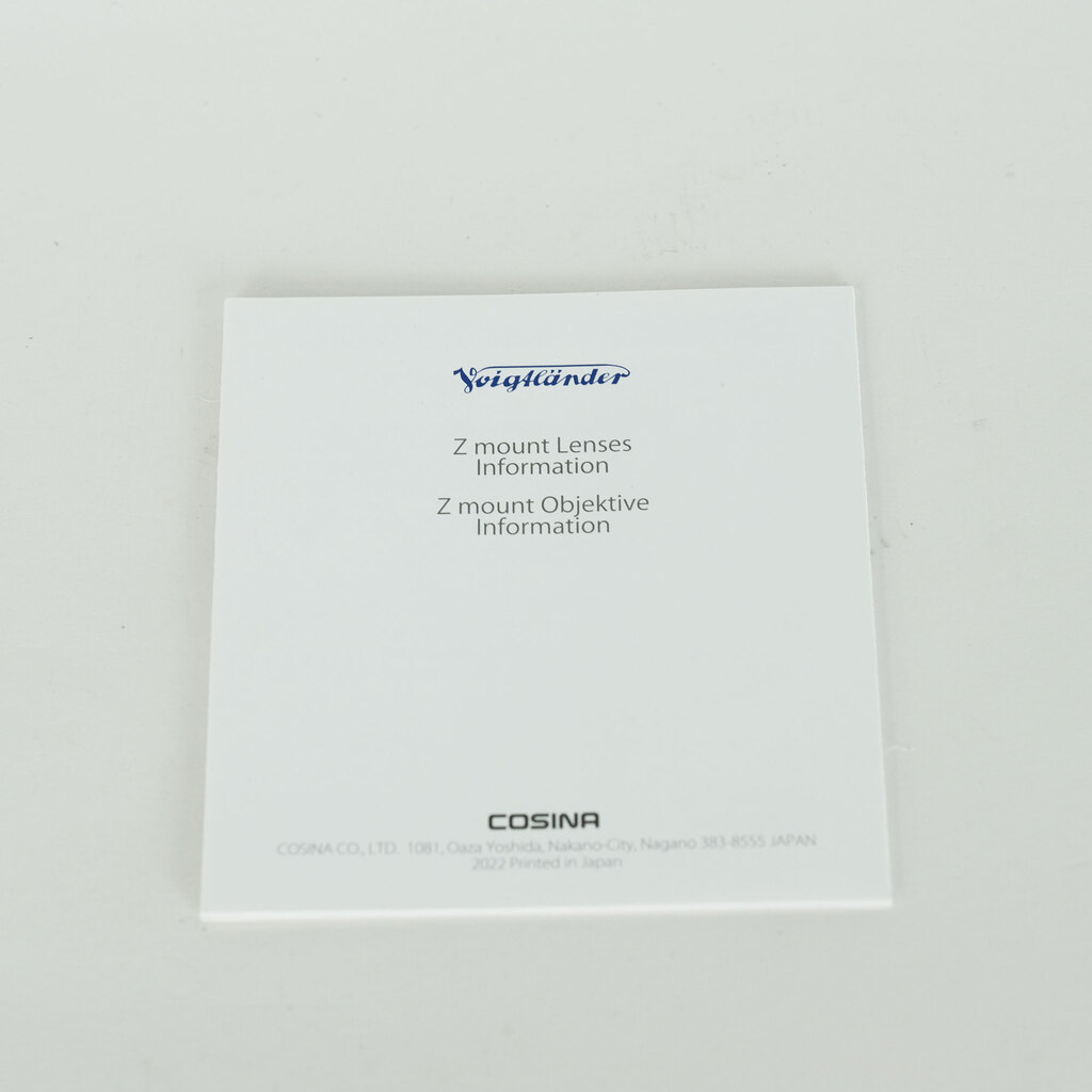 Voigtlander NOKTON 40mm F1.2 Aspherical(ニコンZ用) Voigtlander NOKTON 40mm F1.2 Aspherical(ニコンZ用)