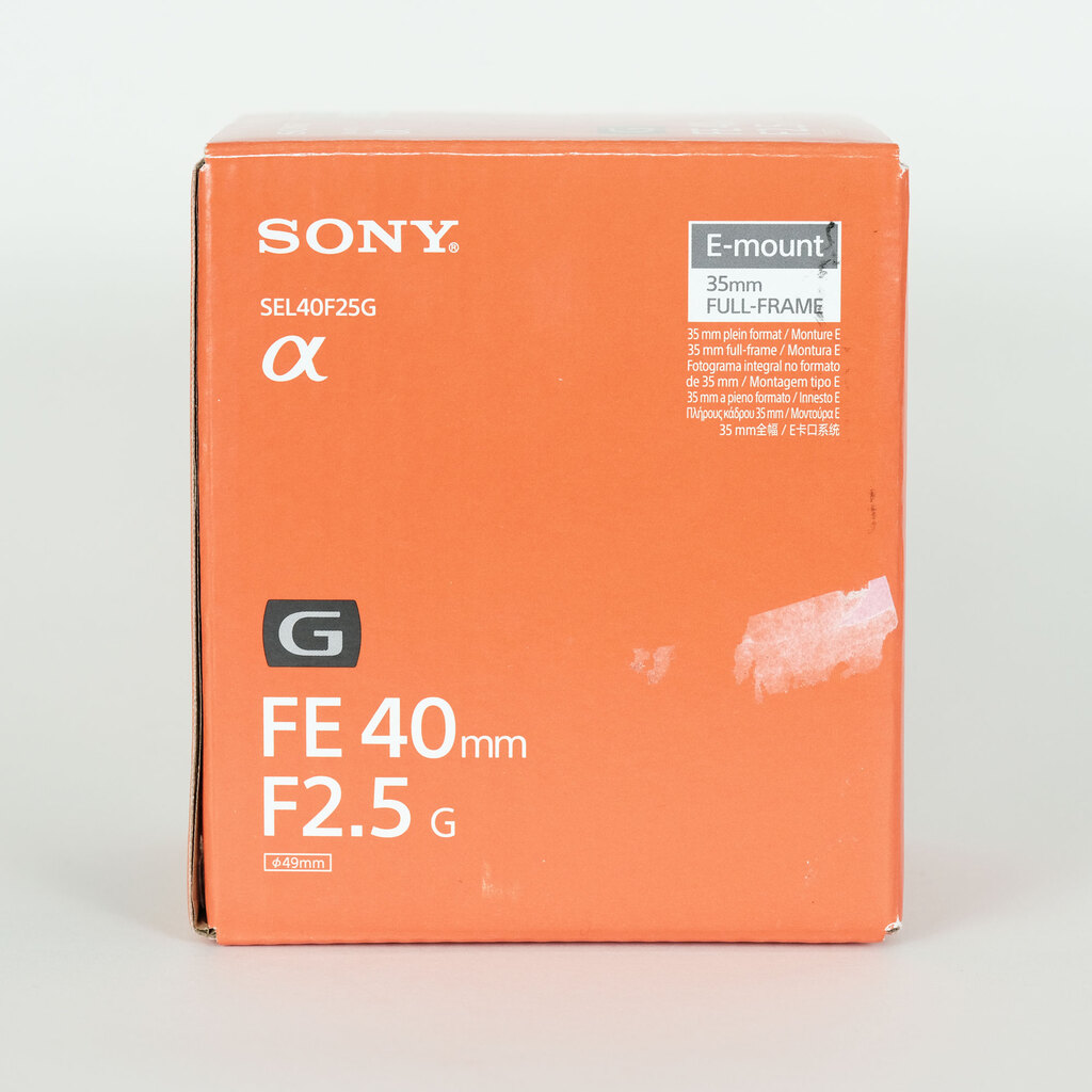 SONY FE 40mm F2.5 G SEL40F25G SONY FE 40mm F2.5 G SEL40F25G