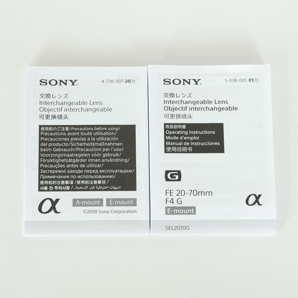 SONY FE 20-70mm F4 G SEL2070G SONY FE 20-70mm F4 G SEL2070G