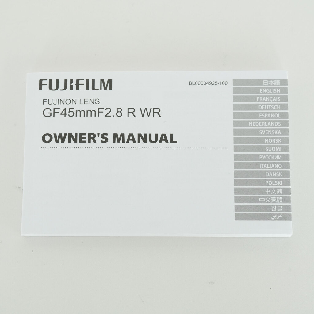 FUJIFILM GF45mmF2.8 R WR FUJIFILM GF45mmF2.8 R WR